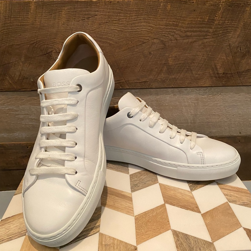 Hugo Boss Trainers, burnished leather